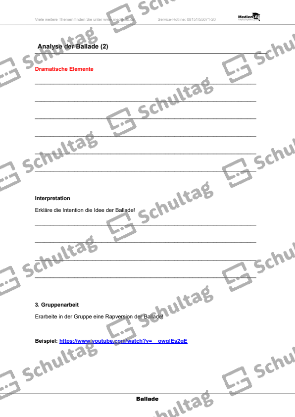 Analyse Der Ballade – Schultag